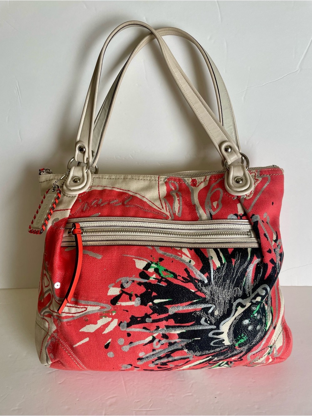 Coach Poppy Glam Flower Tote